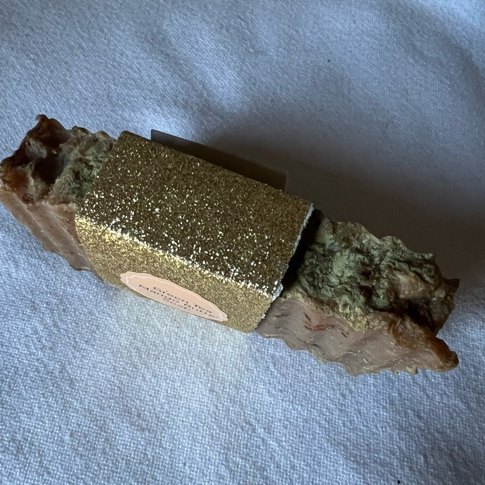 Hand Crafted Gold-Wrapped Green Tea Mango Butter Soap - Picture 2 of 5